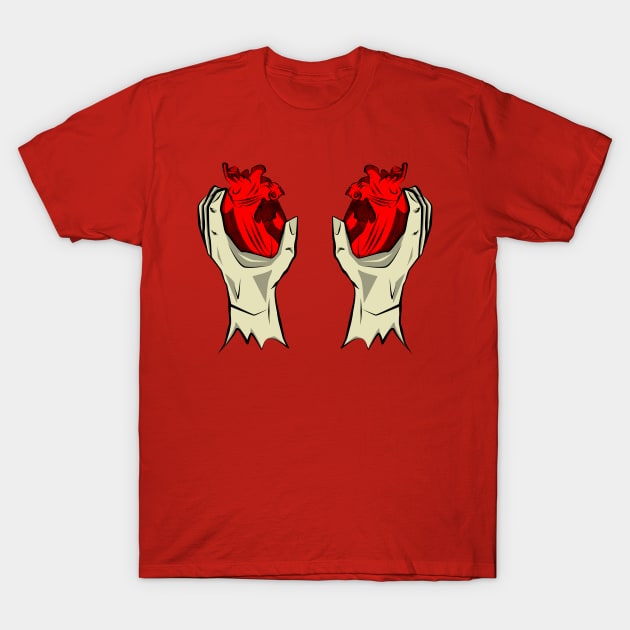 Squeezable Hearts T-Shirt by Flush Gorden